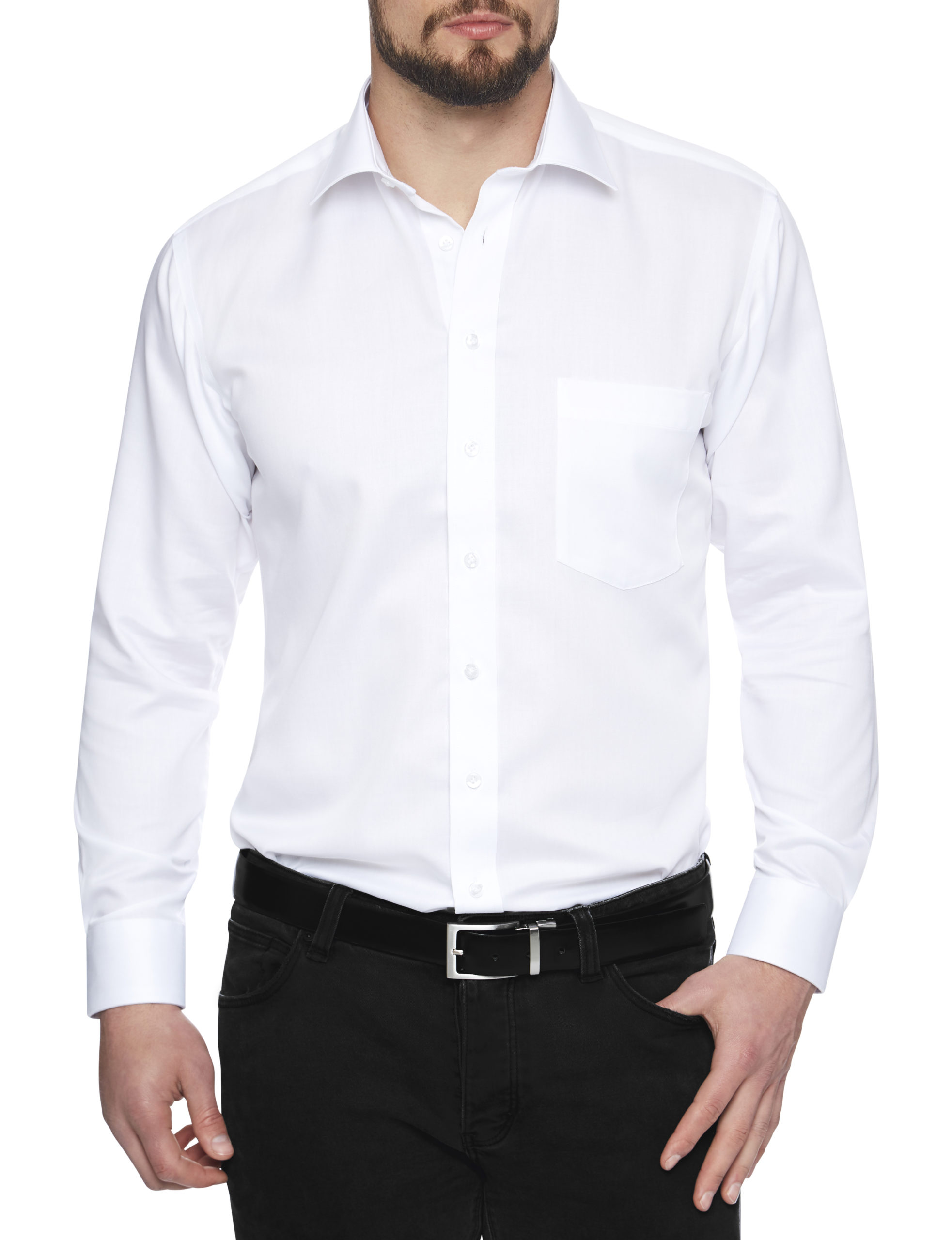 Abelard Non Iron White Shirt – Relaxed Fit – Eddy Elias Menswear